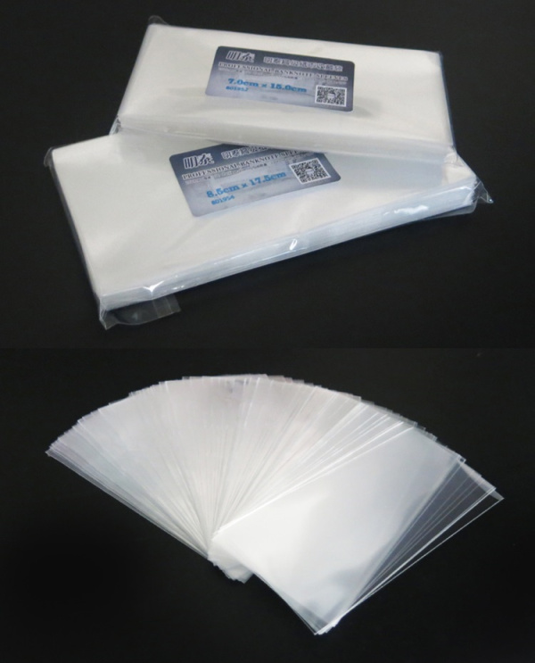 Чехлы для банкнот (70х150 мм), прозрачные, упаковка 100 шт. PCCB MINGT, 801952