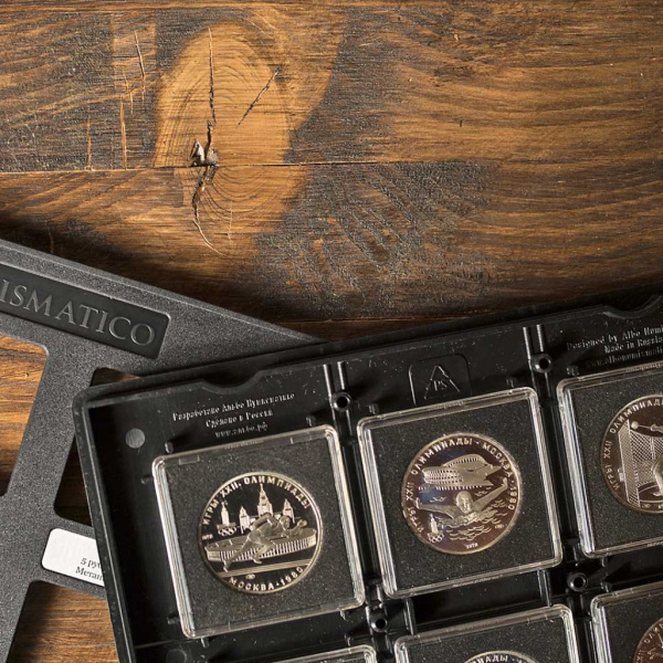 Albo Case для хранения монет в квадратных капсулах (48 капсул). Лимитированная серия. Альбо Нумисматико, AC-16-04-01-01