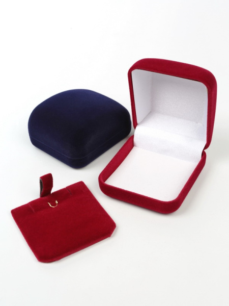 Футляр (55х60х36 мм) под серьги, подвеску, светло-бордовый