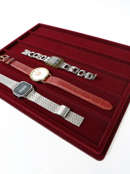  Планшет S (234х296х12 мм) на 5 ячеек (39х271х8 мм), тёмно-бордовый