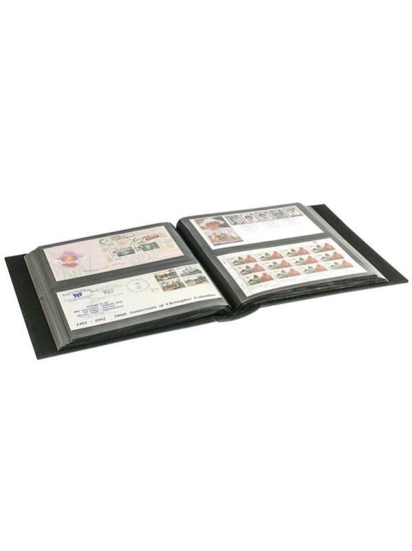 Альбом Firmo XL для размещения банкнот, конвертов первого дня, писем, фотографий, открыток. Чёрный. Lindner, 812XL-S