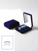 Футляр (61х79х32 мм) с резинкой (25 мм), тёмно-синий