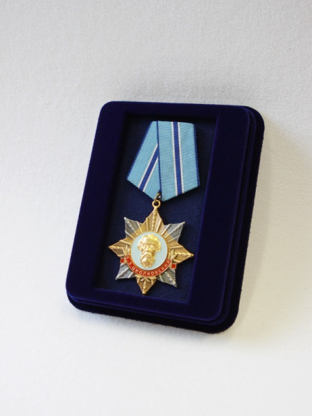  Сувенирная упаковка (110х139х22 мм) с поролоновой вставкой под универсальную медаль (58х111х16 мм), тёмно-бордовый