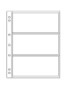 Лист-обложка NUMIS 3C (187х224 мм) из прозрачного пластика на 3 ячейки (165х70 мм). Leuchtturm, 316522/1