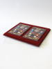  Планшет S (234х296х12 мм) под 2 буклета с монетами, тёмно-бордовый