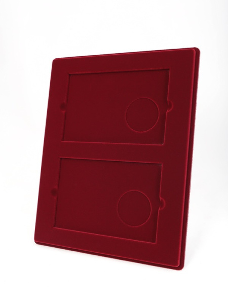  Планшет S (234х296х12 мм) для серий монет «Выдающиеся спортсмены России». 2 буклета, тёмно-бордовый