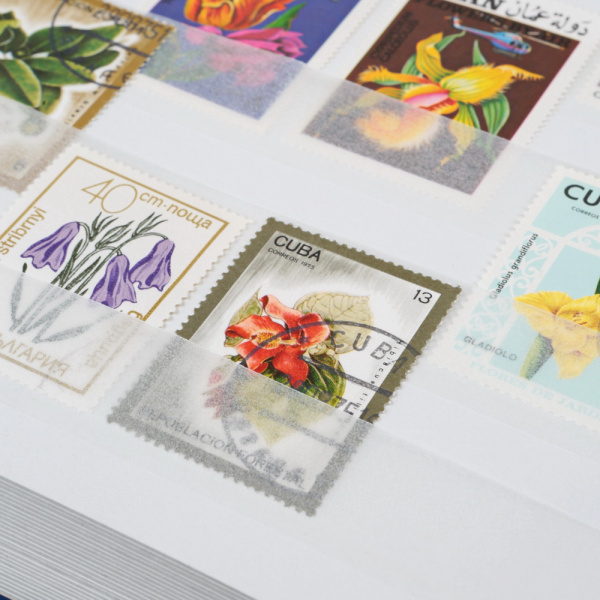 Альбом для марок (кляссер BASIC). A4. 16 листов (32 страницы) из белого картона с промежуточными листами из пергамина. Синий. Leuchtturm, 331235