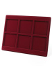 Планшет S (234х296х12 мм) на 6 ячеек (85х85х8 мм), тёмно-бордовый