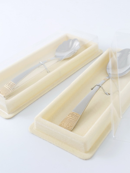  Сувенирная упаковка под чайную ложку, вилку (61х155х26 мм). Спецпредложение, слоновая кость