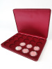 Футляр замшевый (225х284х45 мм) на 20 монет в капсулах (диаметр 44 мм)